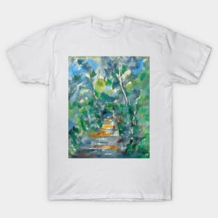 Forest Scene (Path from Mas Jolie to Chateau noir) by Paul Cezanne T-Shirt